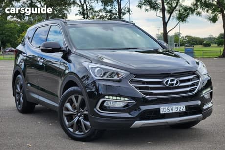 Black 2017 Hyundai Santa FE Wagon Active X