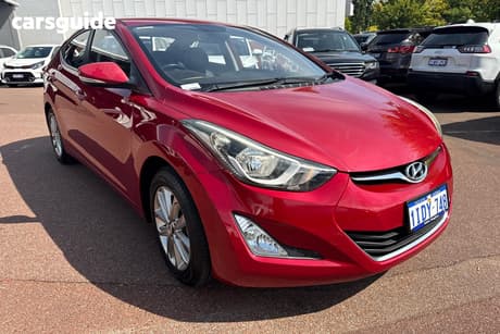 Red 2014 Hyundai Elantra Sedan Trophy