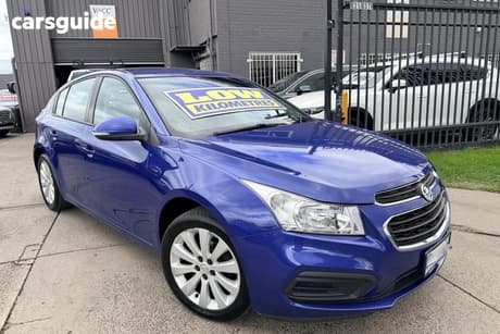 Blue 2016 Holden Cruze Hatchback Equipe