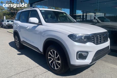 White 2025 Mahindra Scorpio SUV Z8L+ 4X4