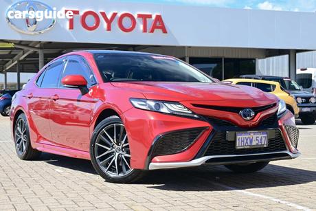 Red 2023 Toyota Camry Sedan Sl Hybrid