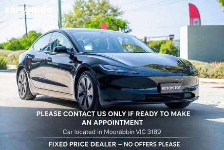 Black 2024 Tesla Model 3 Sedan Rear-Wheel Drive
