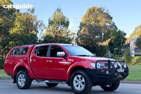 Red 2013 Mitsubishi Triton Double Cab Utility Glx-R (4X4)