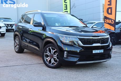 Black 2019 Kia Seltos Wagon Gt Line (Awd)