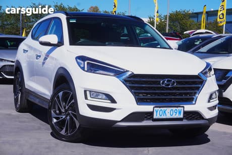 White 2020 Hyundai Tucson Wagon Highlander (Awd) Black Int