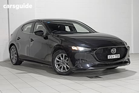 Black 2019 Mazda 3 Hatchback G20 Pure