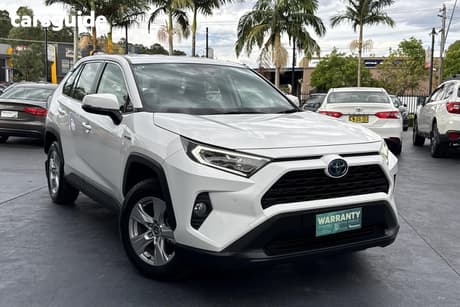 White 2019 Toyota RAV4 Wagon Gx Awd Hybrid