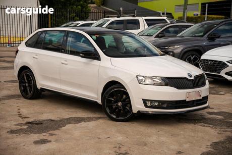 White 2016 Skoda Rapid Spaceback Wagon 92 Tsi Monte Carlo