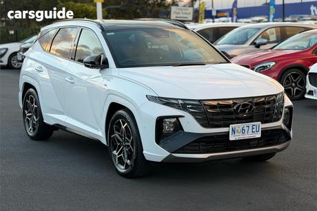 White 2023 Hyundai Tucson Wagon Highlander N Line (Awd)