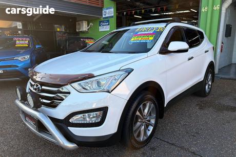 White 2014 Hyundai Santa FE Wagon Elite Crdi (4X4)