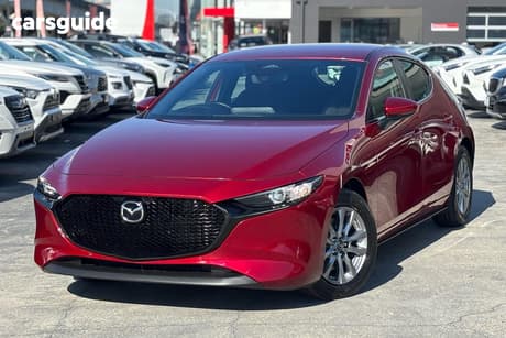 Red 2024 Mazda 3 Hatchback G20 Pure