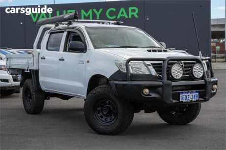 White 2012 Toyota Hilux Dual Cab Pick-up Sr (4X4)