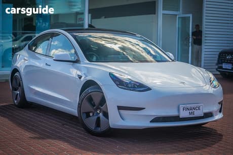 White 2022 Tesla Model 3 Sedan Rear-Wheel Drive
