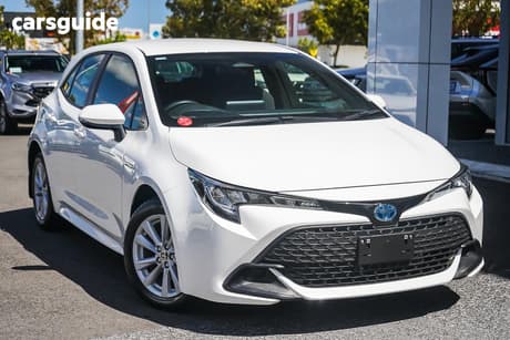 White 2023 Toyota Corolla Hatchback Ascent Sport Hybrid