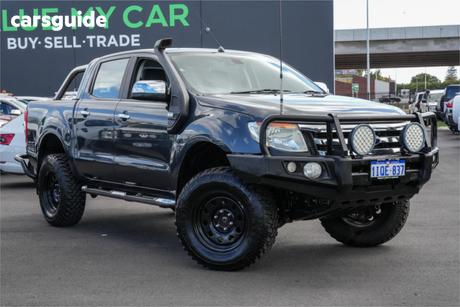 Grey 2014 Ford Ranger Dual Cab Utility Xlt 3.2 (4X4)