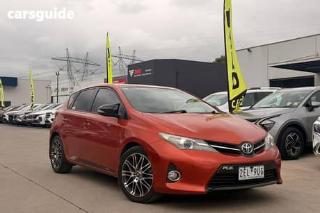 Orange 2014 Toyota Corolla Hatchback Ascent Sport