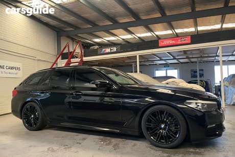 Black 2018 BMW 520D Wagon M Sport