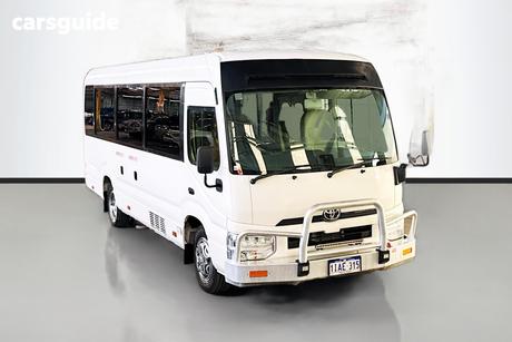 White 2023 Toyota Coaster Bus Standard
