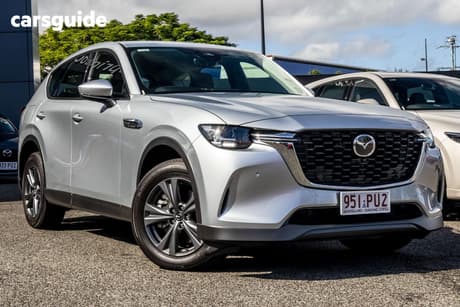 Silver 2025 Mazda CX-60 Wagon P50E Pure Phev