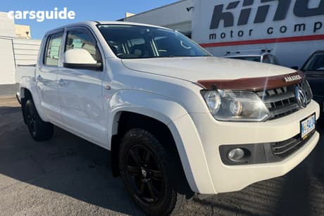 White 2013 Volkswagen Amarok Dual Cab Utility Tdi400 Trendline (4X4)