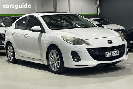 White 2012 Mazda 3 Sedan Sp25