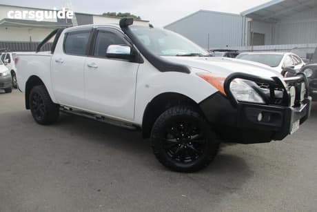 White 2013 Mazda BT-50 Dual Cab Utility Gt (4X4)