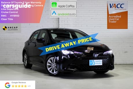 Black 2023 Toyota Corolla Hatchback Ascent Sport Hybrid