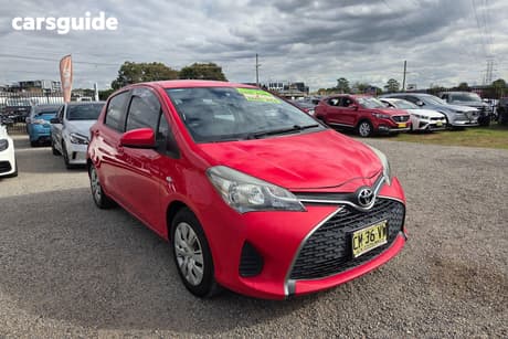 Red 2016 Toyota Yaris Hatchback Ascent