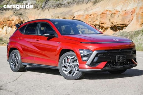 Red 2026 Hyundai Kona Wagon Hybrid Premium N Line
