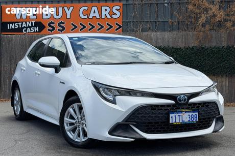 White 2023 Toyota Corolla Hatchback Ascent Sport Hybrid