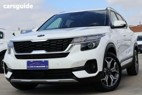 White 2021 Kia Seltos Wagon Sport+ (Fwd)