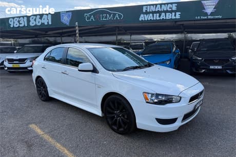 White 2013 Mitsubishi Lancer Hatchback Lx Sportback
