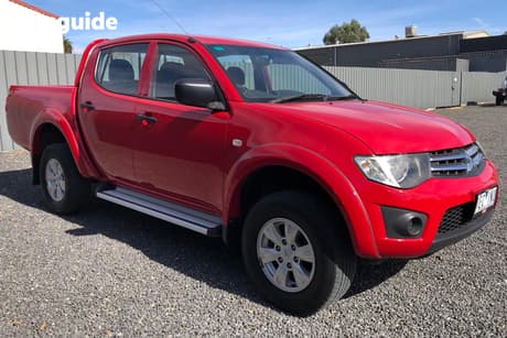 Red 2014 Mitsubishi Triton Double Cab Utility Glx (4X4)