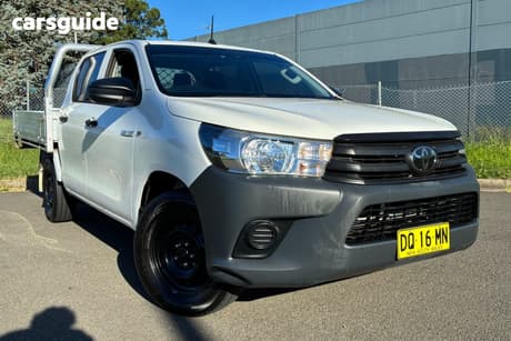 White 2019 Toyota Hilux Double Cab Pick Up Workmate