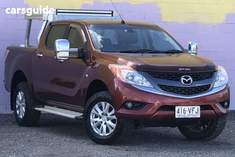 Brown 2013 Mazda BT-50 Dual Cab Utility Gt (4X4)