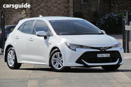 White 2022 Toyota Corolla Hatchback Ascent Sport Hybrid