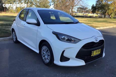 White 2022 Toyota Yaris Hatchback Ascent Sport
