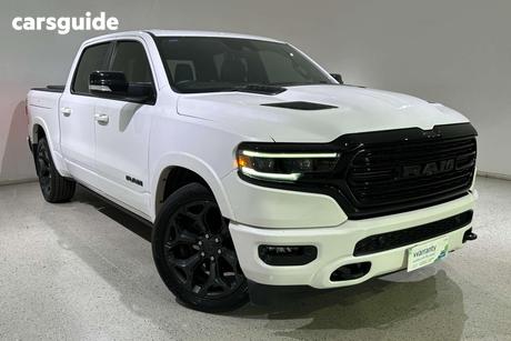 White 2022 RAM 1500 Crew Cab Utility Limited Rambox (Hybrid)