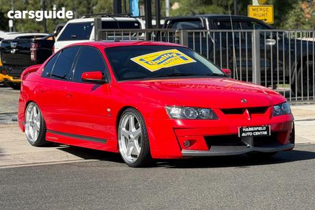 Red 2003 HSV Clubsport Sedan R8 R