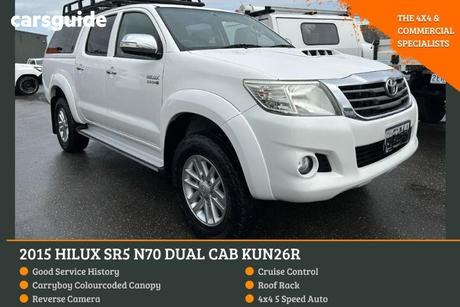 White 2015 Toyota Hilux Dual Cab Pick-up Sr5 (4X4)