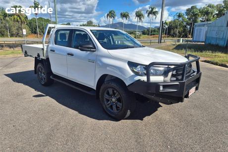 White 2021 Toyota Hilux Double Cab Chassis Sr (4X4)