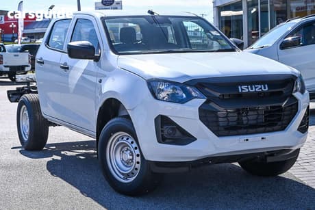 White 2026 Isuzu D-MAX Crew Cab Chassis Sx (4X4)