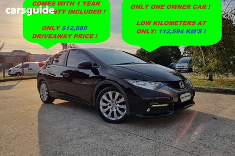 Black 2013 Honda Civic Hatchback Vti-S