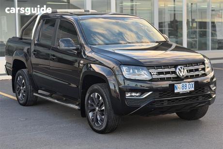 Black 2022 Volkswagen Amarok Dual Cab Utility Tdi580 Highline 4Motion