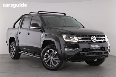 Black 2021 Volkswagen Amarok Dual Cab Utility Tdi580 Highline 4Motion