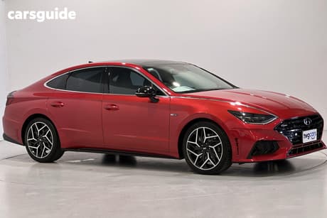Red 2021 Hyundai Sonata Sedan N Line