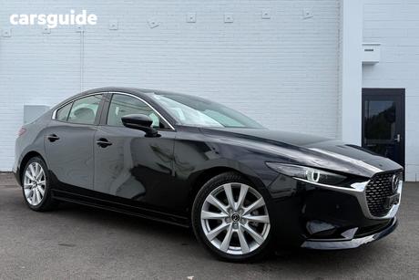 Black 2020 Mazda 3 Sedan G25 Astina