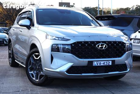 Silver 2022 Hyundai Santa FE Wagon Highlander Hev (6 Seat)