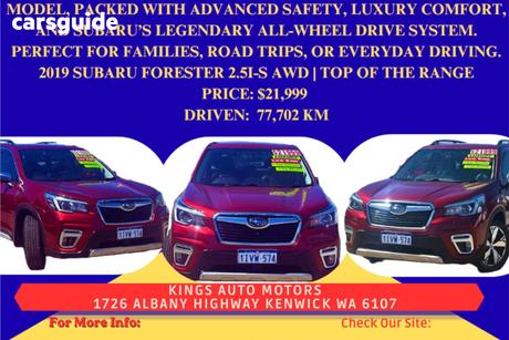 Red 2019 Subaru Forester Wagon 2.5I-S (Awd)