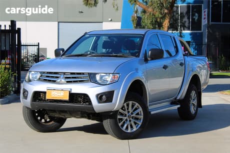 Silver 2014 Mitsubishi Triton Double Cab Utility Glx (4X4)